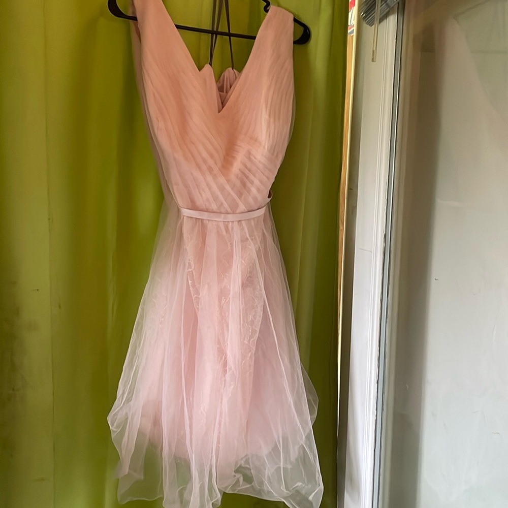 Plus size pink party dress